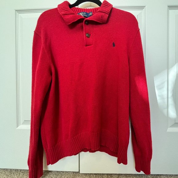 Polo Ralph Lauren 100% Cotton Men's 1/4 Button Mock Neck Sweater - Picture 3 of 9